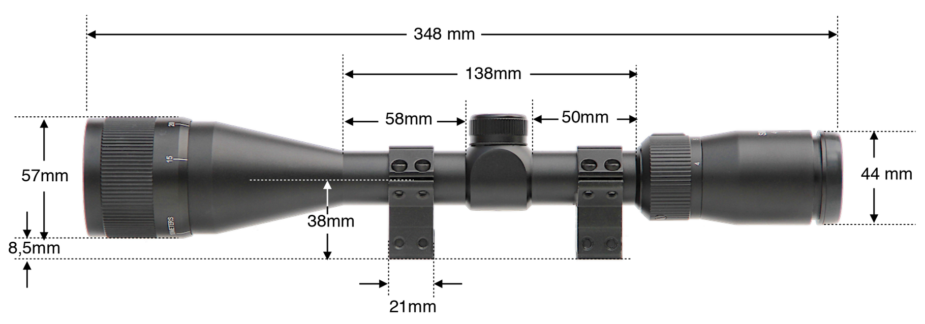 Simalux  Zielfernrohr 4 - 12x44